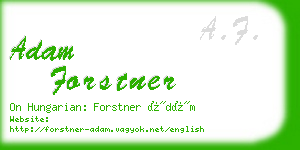 adam forstner business card